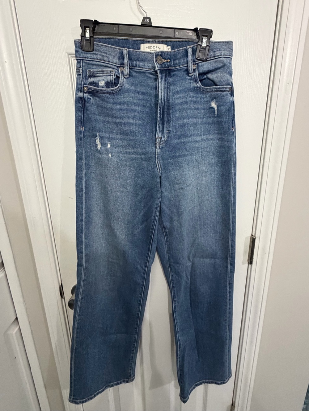 Hidden High-Rise Wide Leg Jeans - Medium Blue